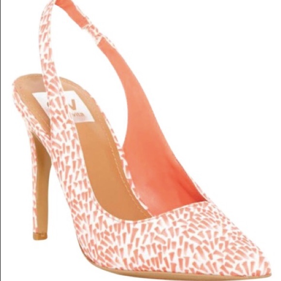 ⭐️ DV by Dolce Vita Print Orange Pumps Size 8.5 - Picture 1 of 8